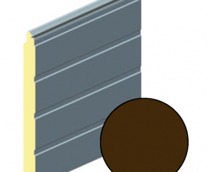 Панель воротная 500мм ALUTECH S-гофр (цвет: Коричневый)