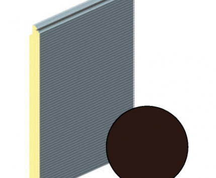 Панель воротная 500мм ALUTECH Микроволна (цвет: Шоколадно-коричневый)