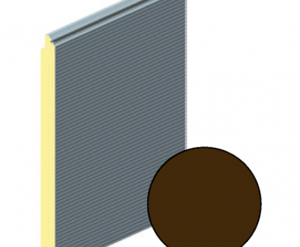 Панель воротная 500мм ALUTECH Микроволна (цвет: Коричневый)