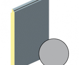 Панель воротная 500мм ALUTECH Микроволна (цвет: Серебристый металлик)