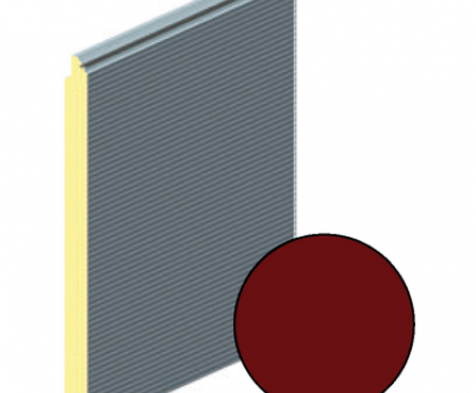 Панель воротная 500мм ALUTECH Микроволна (цвет: Пурпурно-красный)