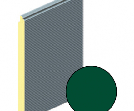 Панель воротная 500мм ALUTECH Микроволна (цвет: Зеленый мох)