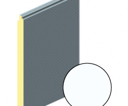 Панель воротная 500мм ALUTECH Микроволна (цвет: Белый)