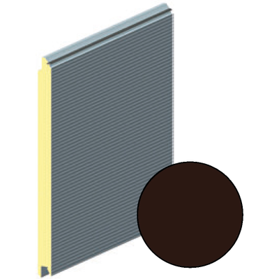 Панель воротная 500мм ALUTECH Микроволна (цвет: Шоколадно-коричневый)