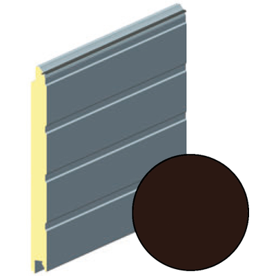 Панель воротная 500мм ALUTECH S-гофр (цвет: Шоколадно-коричневый)
