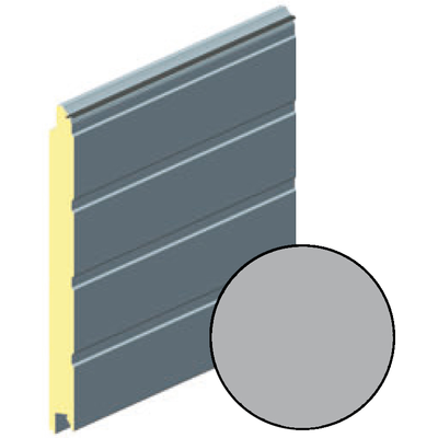 Панель воротная 625мм ALUTECH S-гофр (цвет: Серебристый металлик)